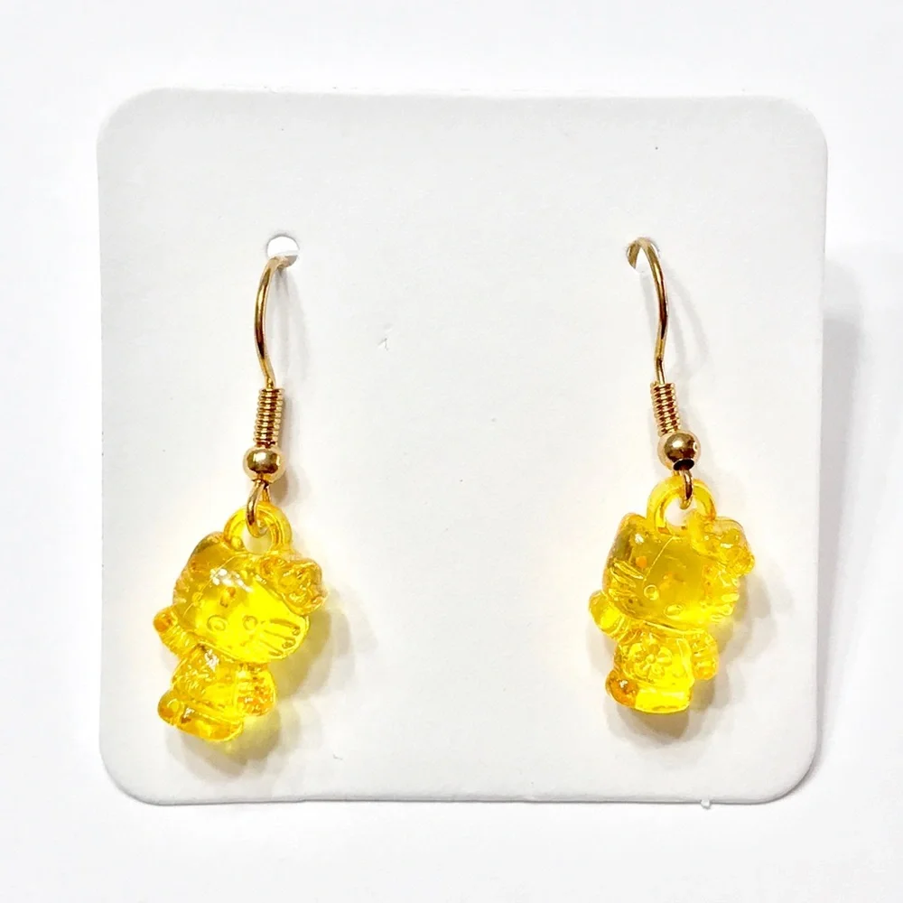 New Orange Hello Kitty Earrings - Picture 1 of 3